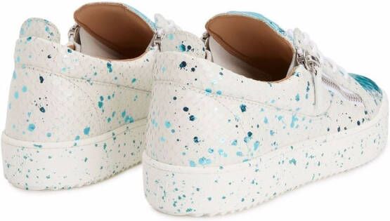 Giuseppe Zanotti Frankie crocodile-effect low-top sneakers Blue