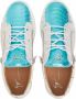 Giuseppe Zanotti Frankie crocodile-effect low-top sneakers Blue - Thumbnail 4