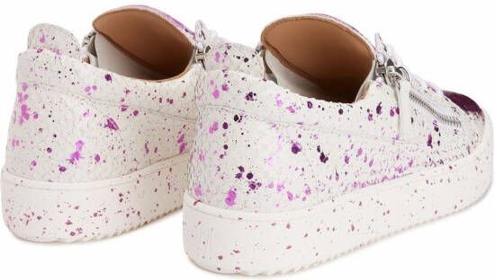 Giuseppe Zanotti Frankie crocodile-effect sneakers Pink