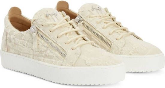 Giuseppe Zanotti Frankie distress-detail sneakers White