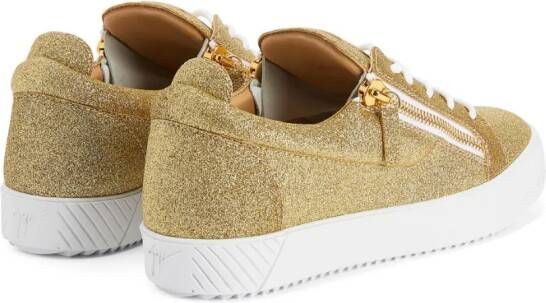 Giuseppe Zanotti Frankie glitter-embellished sneakers Gold