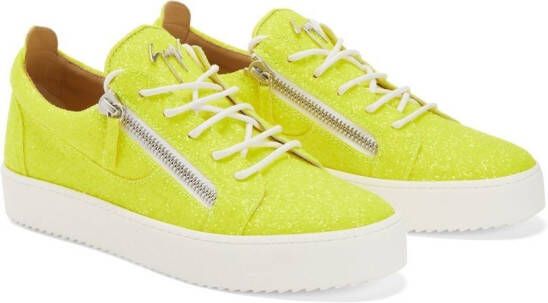 Giuseppe Zanotti Frankie glitter low-top sneakers Yellow