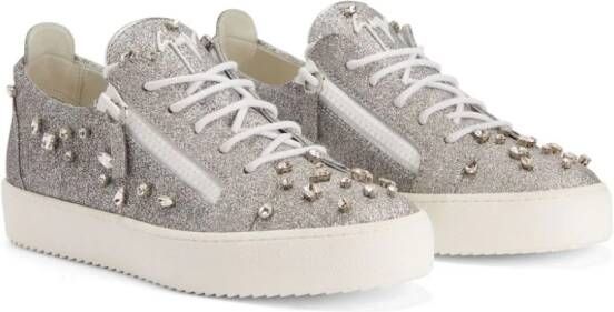Giuseppe Zanotti Frankie glitter sneakers Grey