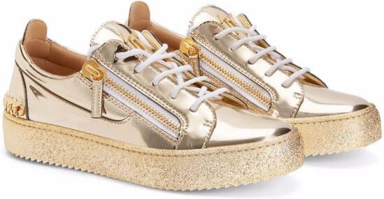 Giuseppe Zanotti Frankie gold sneakers