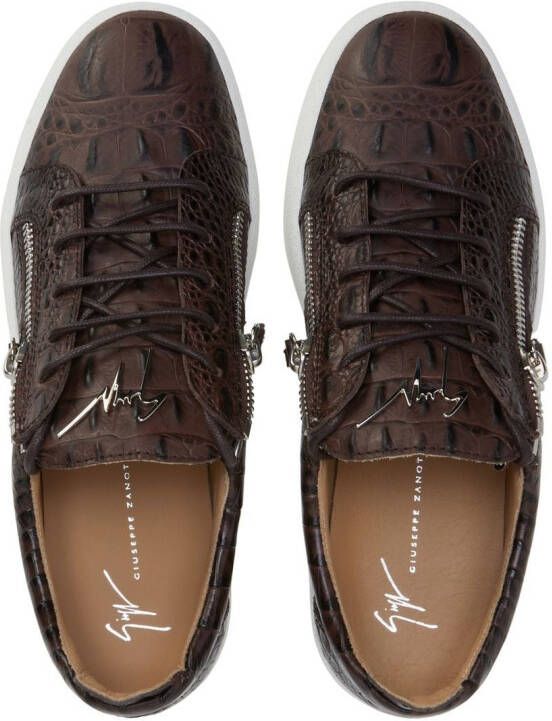 Giuseppe Zanotti Frankie lace-up sneakers Brown