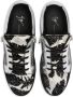 Giuseppe Zanotti Frankie leaf-embroidered leather sneakers Silver - Thumbnail 4