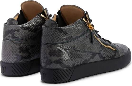 Giuseppe Zanotti Frankie leather high-top sneakers Grey