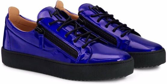 Giuseppe Zanotti Frankie leather sneakers Blue