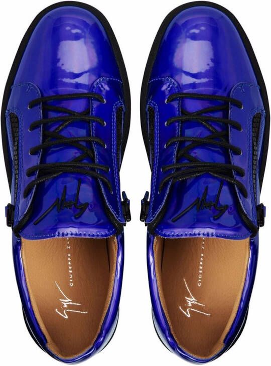 Giuseppe Zanotti Frankie leather sneakers Blue