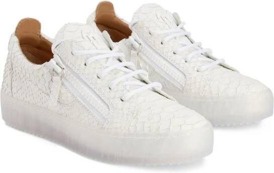 Giuseppe Zanotti Frankie leather sneakers White