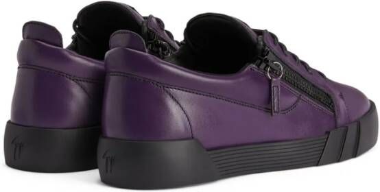 Giuseppe Zanotti Frankie low-top leather sneakers Purple