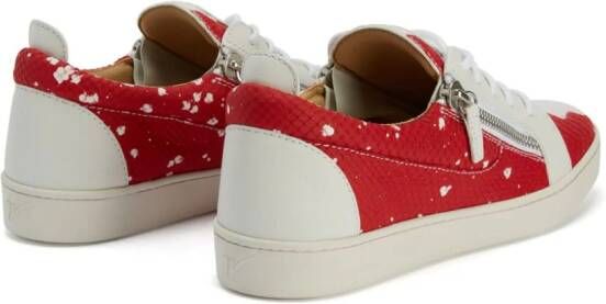 Giuseppe Zanotti Frankie low-top leather sneakers Red