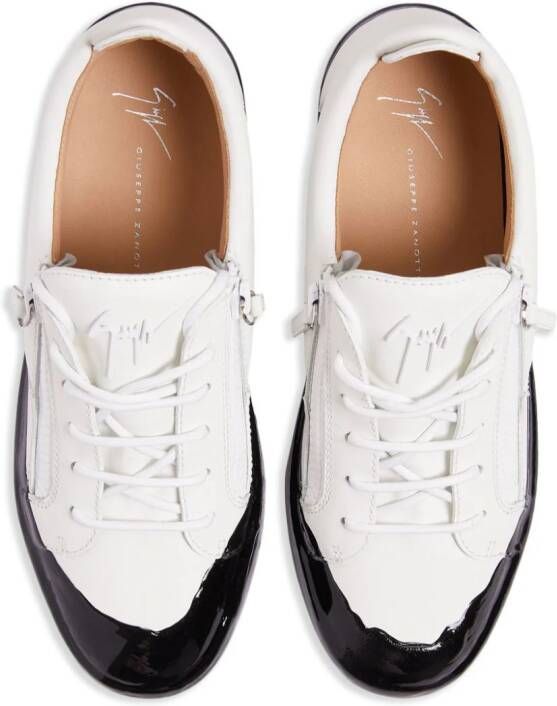 Giuseppe Zanotti Frankie Match leather sneakers White