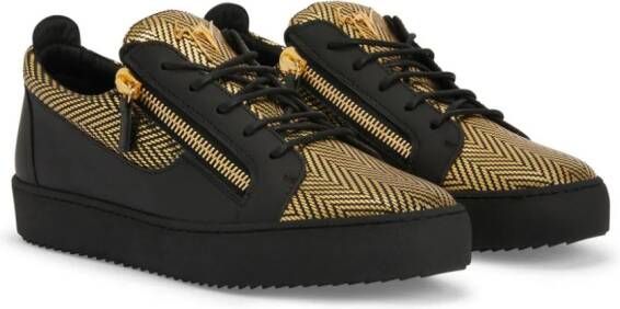 Giuseppe Zanotti Frankie metallic-finish sneakers Black