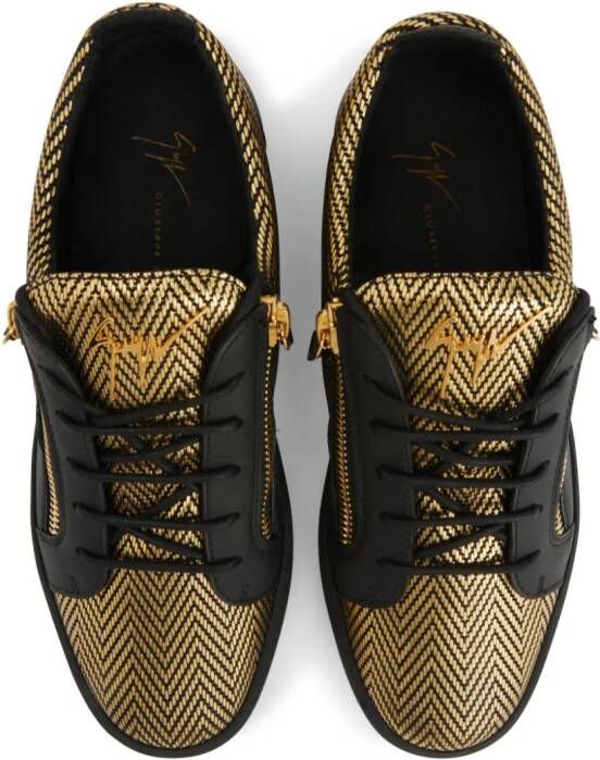 Giuseppe Zanotti Frankie metallic-finish sneakers Black