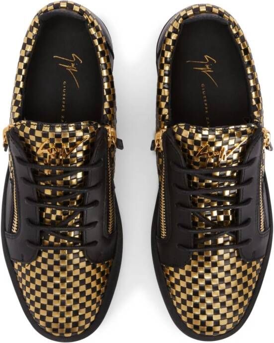 Giuseppe Zanotti Frankie metallic-finish sneakers Gold