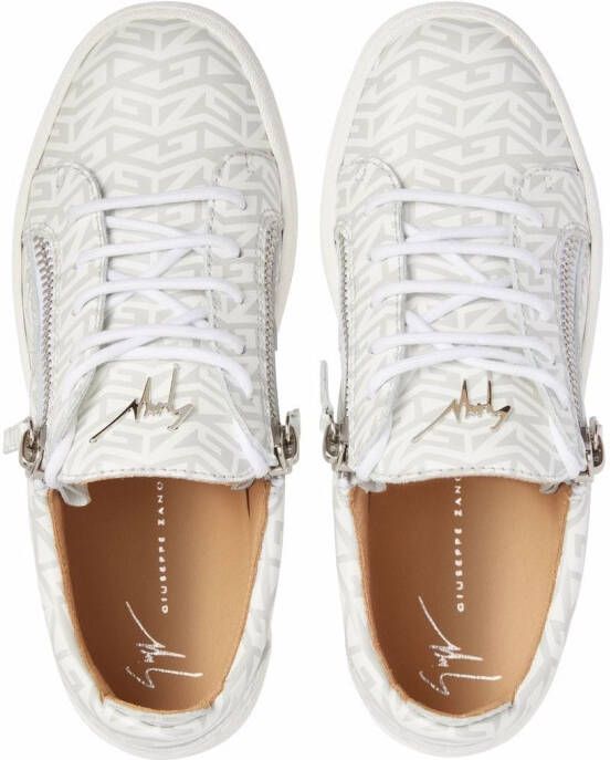 Giuseppe Zanotti Frankie monogram low-top sneakers White