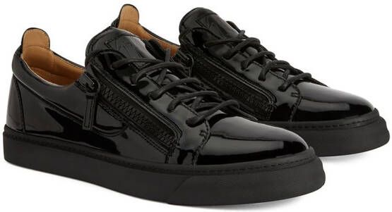 Giuseppe Zanotti Frankie patent leather low-top sneakers Black
