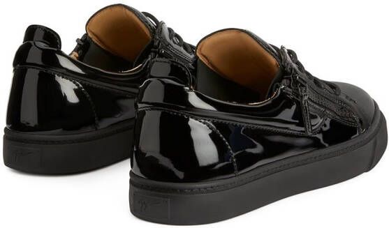 Giuseppe Zanotti Frankie patent leather low-top sneakers Black