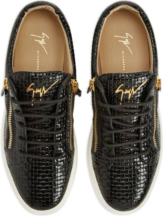 Giuseppe Zanotti Frankie patent-leather sneakers Black