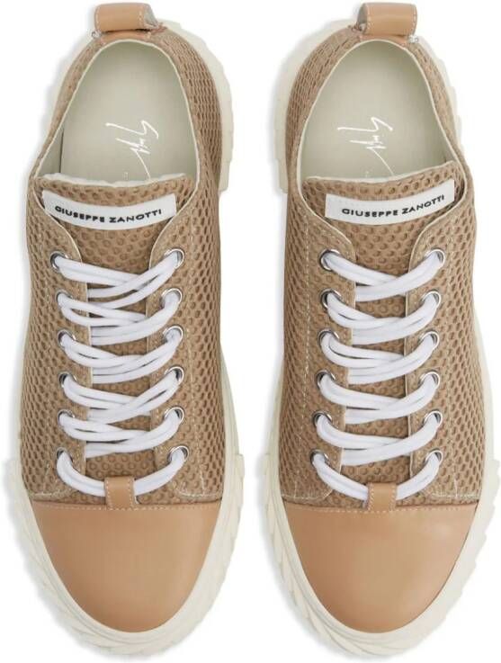 Giuseppe Zanotti Frankie perforated leather sneakers Neutrals