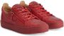 Giuseppe Zanotti Frankie snakeskin-effect low-top leather sneakers Red - Thumbnail 2