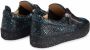 Giuseppe Zanotti Frankie sprayed snakeskin-textured sneakers Blue - Thumbnail 3