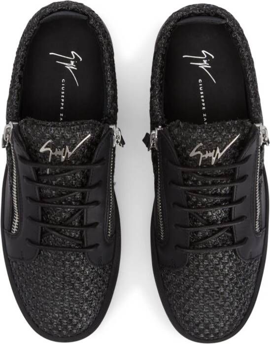 Giuseppe Zanotti Frankie textured-finish sneakers Black