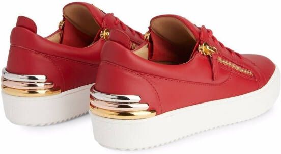 Giuseppe Zanotti Frankie zip-detail sneakers Red