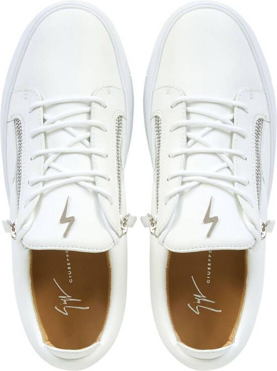 Giuseppe Zanotti Frankie zipped low-top sneakers White