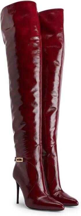 Giuseppe Zanotti Frannie 105mm patent-leather boot Red