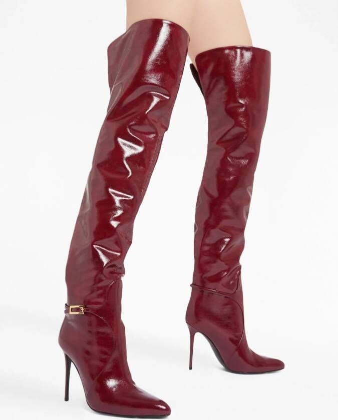 Giuseppe Zanotti Frannie 105mm patent-leather boot Red