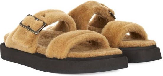 Giuseppe Zanotti Furry Him sandals Brown