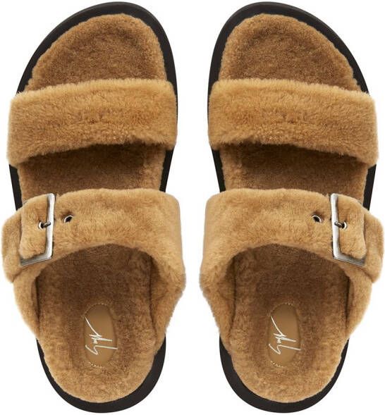 Giuseppe Zanotti Furry Him sandals Brown