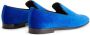 Giuseppe Zanotti G-Flash motif-embroidered suede loafers Blue - Thumbnail 3