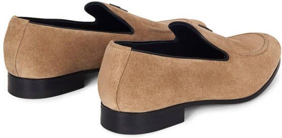 Giuseppe Zanotti G-flash suede slippers Neutrals