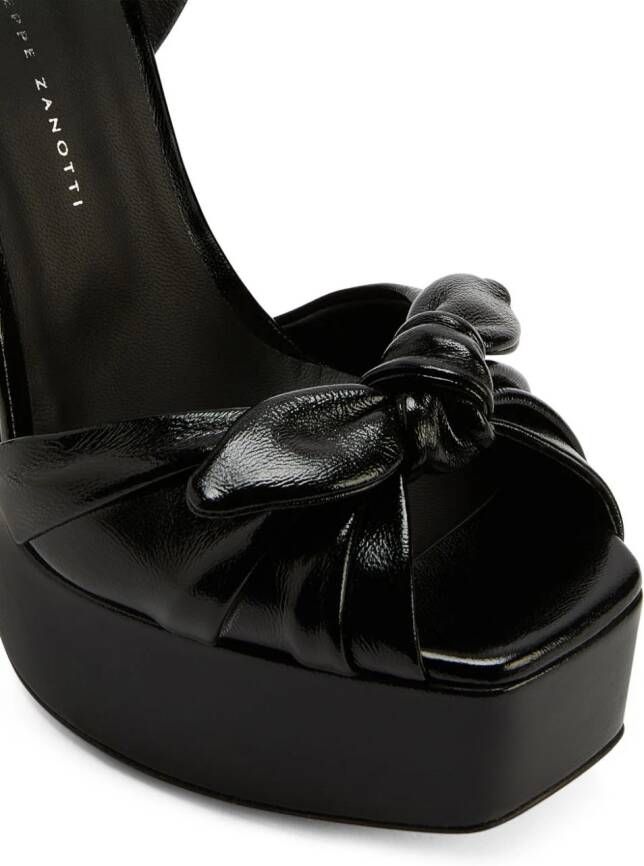 Giuseppe Zanotti Gabriiela leather platform sandals Black