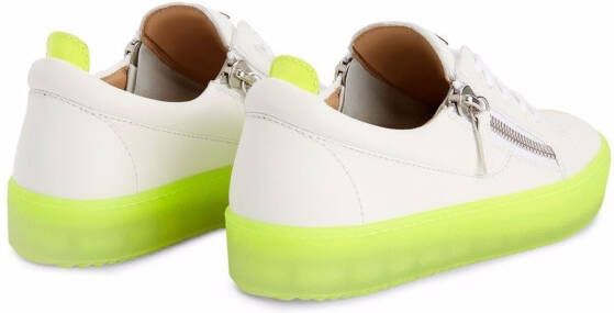 Giuseppe Zanotti Gail contrast-sole leather sneakers White
