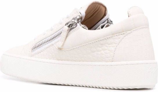 Giuseppe Zanotti Gail crocodile-effect sneakers White