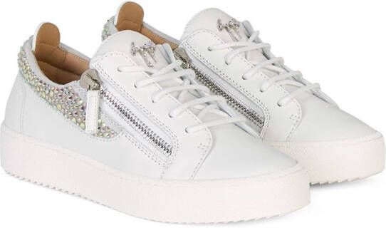 Giuseppe Zanotti Gail crystal low-top sneakers White
