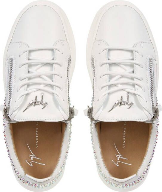 Giuseppe Zanotti Gail crystal low-top sneakers White