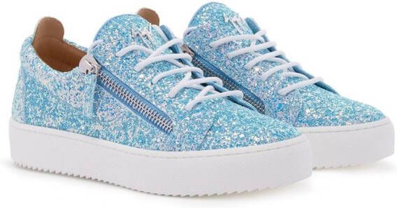 Giuseppe Zanotti Gail glitter low-top sneakers Blue