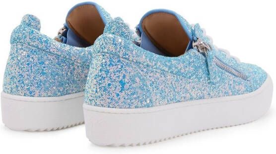 Giuseppe Zanotti Gail glitter low-top sneakers Blue