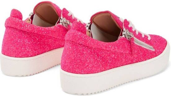 Giuseppe Zanotti Gail glitter low-top sneakers Pink