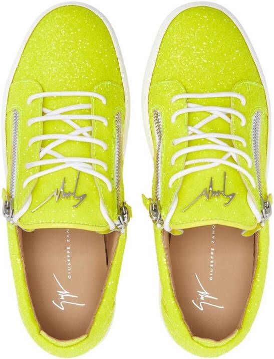 Giuseppe Zanotti Gail glitter low-top sneakers Yellow