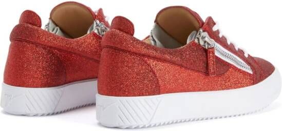 Giuseppe Zanotti Gail glitter sneakers Red