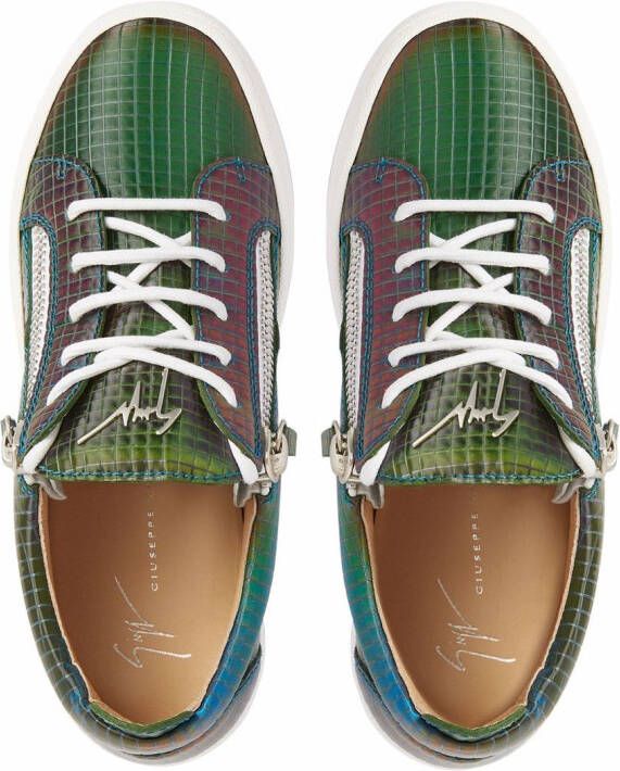 Giuseppe Zanotti Gail iridescent-effect sneakers Green