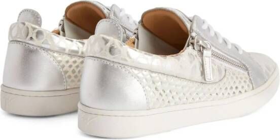 Giuseppe Zanotti Gail low-top leather sneakers Silver