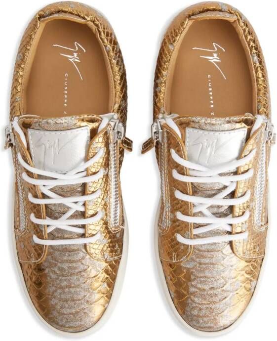 Giuseppe Zanotti Gail metallic-effect sneakers Gold
