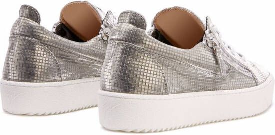 Giuseppe Zanotti Gail metallic sneakers Silver